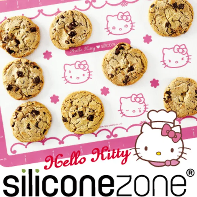 【Siliconezone】施理康Hello Kitty耐熱矽膠餅乾烤箱墊-粉色(BM-11293-AB)