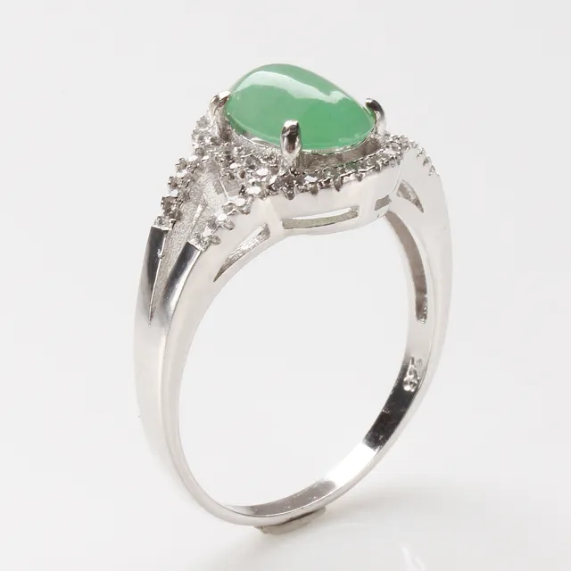【雅紅珠寶】天然綠翡翠戒指-#11-雍容華貴