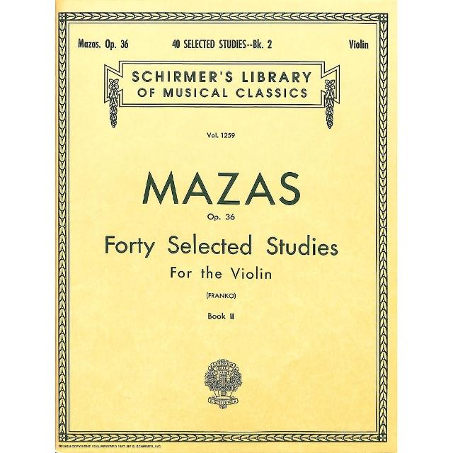 【Kaiyi Music 凱翊音樂】馬札斯40首曲小提琴練習作品36第2冊 Mazas 40 Studies 36 Violin(Vol.1259) | 拾書所