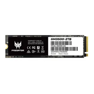 【Acer 宏碁】Predator GM3500 2TB M.2 2280 PCIe Gen3x4 SSD固態硬碟