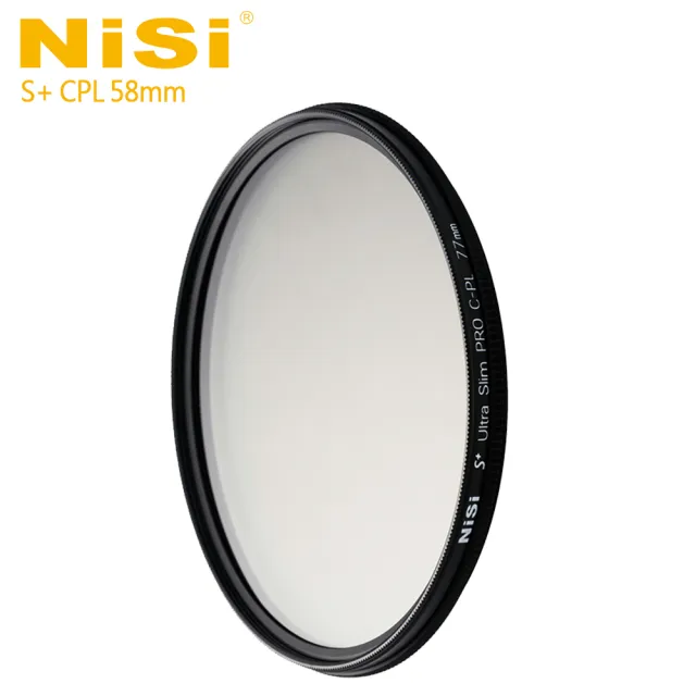 【NISI】S+ CPL 58mm Ultra Slim PRO 超薄框偏光鏡(公司貨)