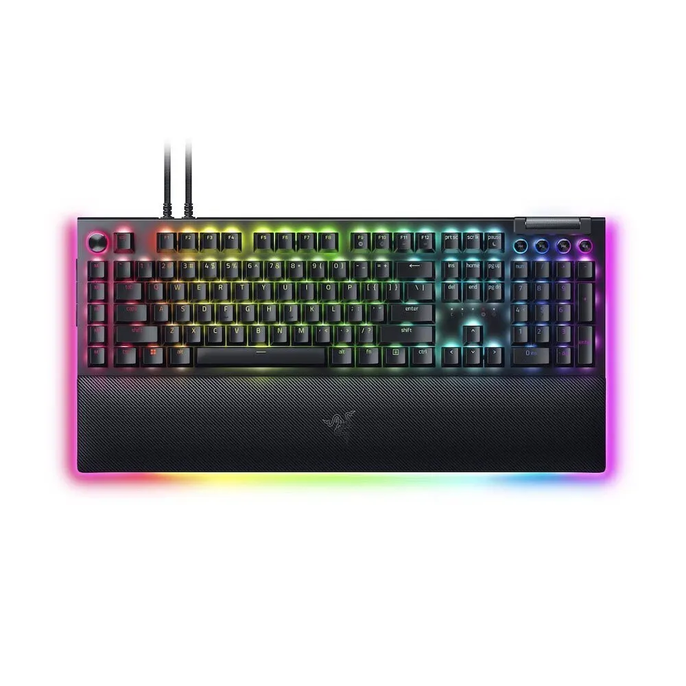 【Razer 雷蛇】BlackWidow V4 Pro 黑寡婦蜘幻彩版鍵盤 V4 Pro 黃軸 中文鍵盤