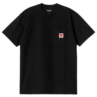 【carhartt】男款 口袋心形印花圖案 短袖T恤-黑色(M號、L號)