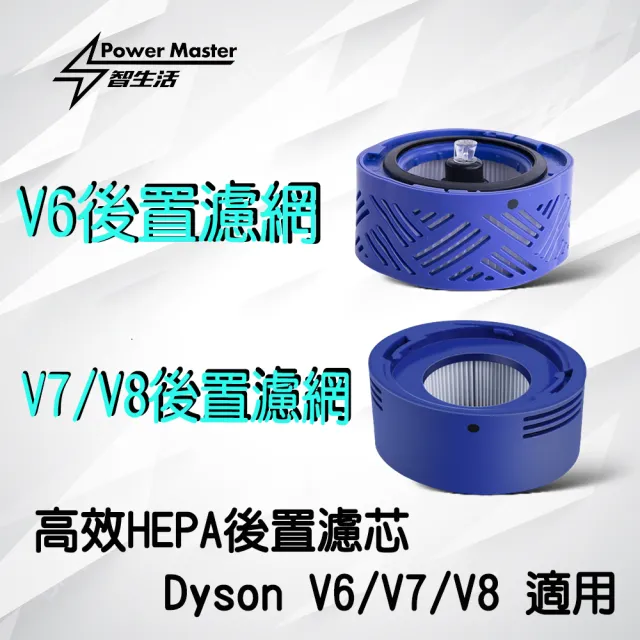【Power Master】適用Dyson V6/V7/V8/DC58/DC59/DC62/SV03/SV04/SV07/SV08/SV09(HEPA高抗菌後置濾網)