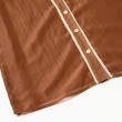 【OUWEY 歐薇】針織領微透萊賽爾上衣(咖色；S-L；3232321521)