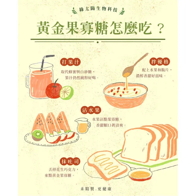 【綠太陽】黃金果寡糖500G(日本技術合作台灣製造)