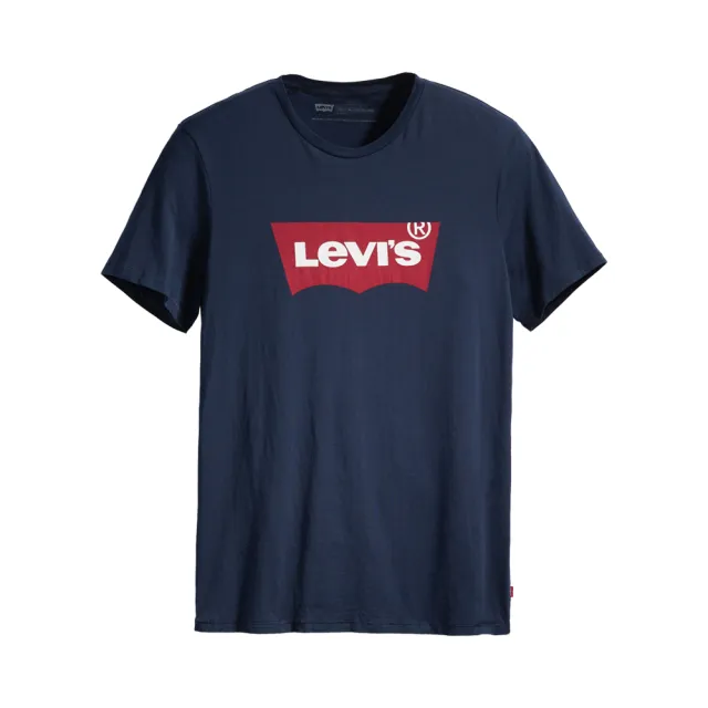 【LEVIS 官方旗艦】男款 短袖T恤 / 修身版型 / 經典LOGO TEE / 藍 人氣新品 17783-0139
