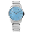 【Calvin Klein】都會女伶不鏽鋼腕錶 水藍色 31mm(K2G2314X)