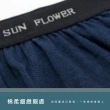 【Sun Flower三花】五片式針織平口褲.男內褲-深藍(純棉男四角內褲/專利五片式平口褲/四角褲)
