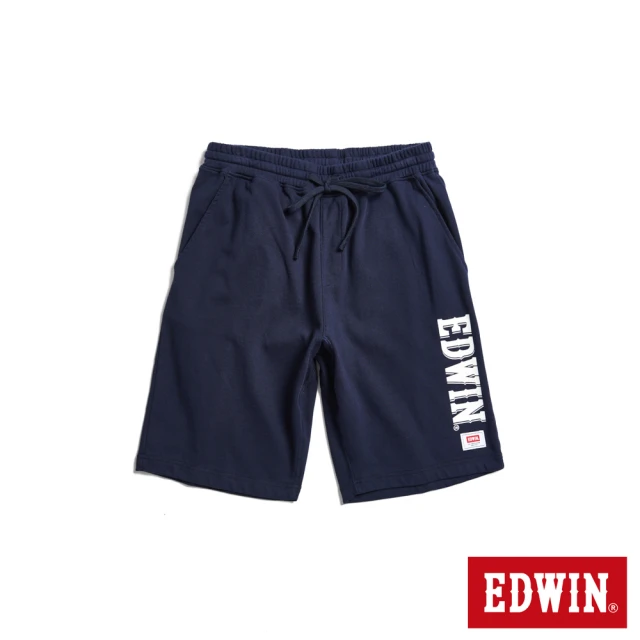 【EDWIN】男裝 復古運動短褲(丈青色)