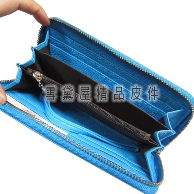 【SNOW.bagshop】雙11  長夾U型包覆拉鍊型主袋專櫃100%進口牛皮革台灣製造品質保證大