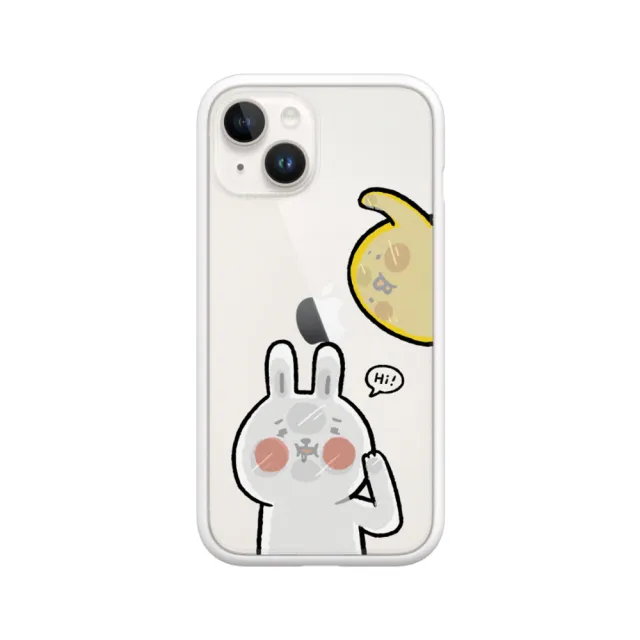【RHINOSHIELD 犀牛盾】iPhone 11/11 Pro/Max Mod NX手機殼/懶散兔與啾先生-貼玻璃(懶散兔與啾先生)