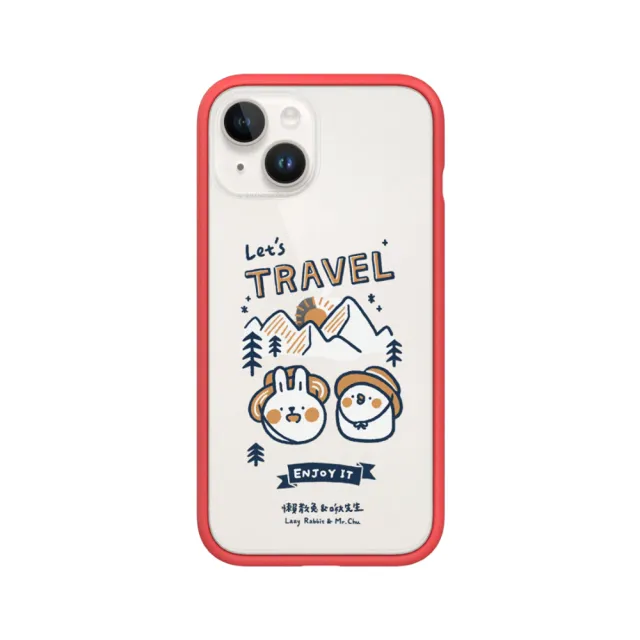 【RHINOSHIELD 犀牛盾】iPhone 14/Plus/14 Pro/Max Mod NX手機殼/Let”s travel(懶散兔與啾先生)