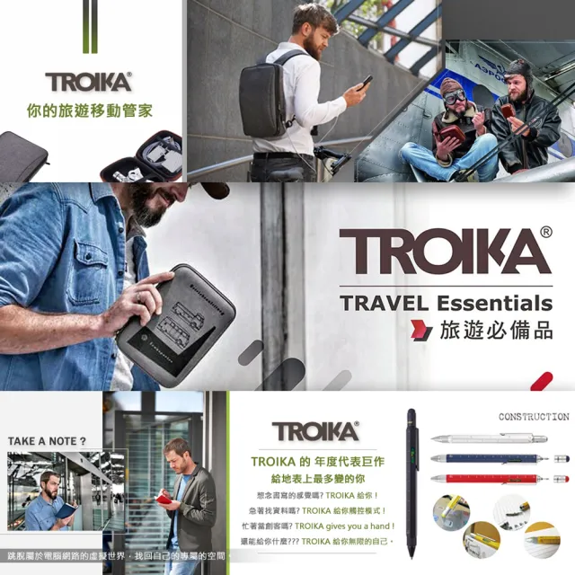 【Troika】收納肩背轉換包 #容積14.5升 #承重10公斤(#雙向拉鍊 #可折疊 #旅遊收納 #電線周邊收納)