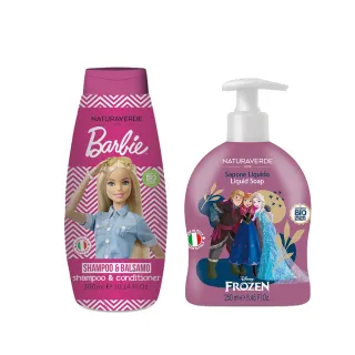 【Naturaverde BIO】自然之綠-愛紗公主與芭比女孩洗髮沐浴組(兒童洗沐/四歲以上適用/平行輸入)