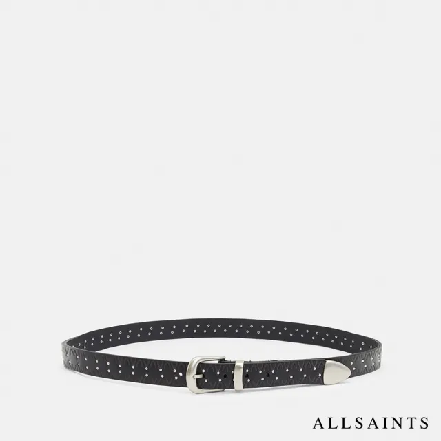 【ALLSAINTS】RHYS 鉚釘壓紋純牛皮腰帶 MN605Y