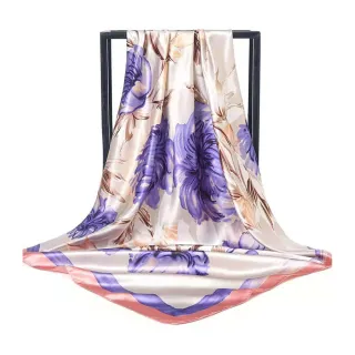 【Sukie】花卉方巾 花卉領巾/浪漫寫意花卉90X90大方巾 領巾(4色任選)