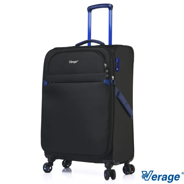 【Verage 維麗杰】24吋二代城市經典系列布面旅行箱/行李箱/布箱/黑色(送可折疊後背包一個)