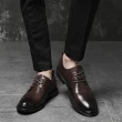 【ANSEL】真皮皮鞋 紳士鞋/全真皮頭層牛皮典雅時尚休閒紳士鞋-男鞋(棕)