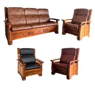 【CLEO】背高74公分乳膠皮沙發坐靠墊(3入)