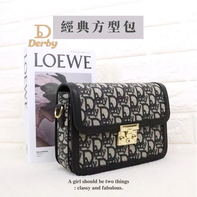 【Derby】經典Logo 金扣小方包、斜背包 860811