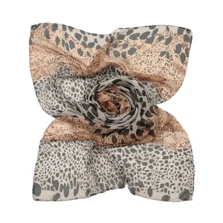 【Sukie】雪紡紗絲巾 豹紋絲巾/時尚拼接豹紋豹點50X150雪紡紗絲巾 圍巾(3色任選)