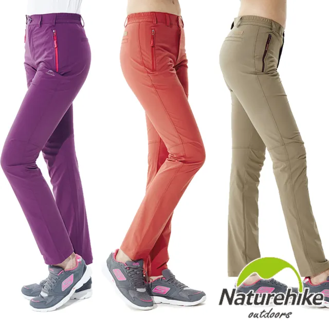 【Naturehike】單色休閒褲/速乾褲/戶外褲 女款(橘紅)