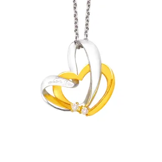 【幸運草金飾】淘心 銀+黃金 女鍊墜(金重 0.42錢±0.07)