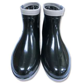 【Sanho   三和牌】MIT新素雅百搭短雨鞋/雨靴 休閒防水鞋(黑色/台灣製造  現貨)