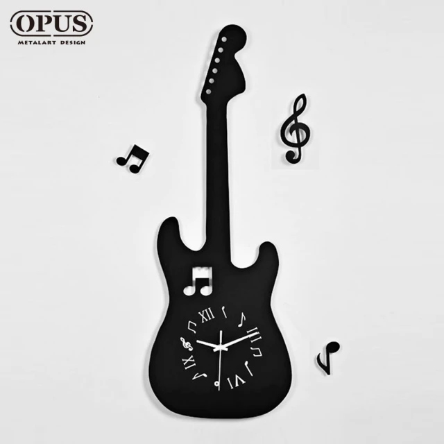 【OPUS 東齊金工】歐式鐵藝時鐘 / 靜音掛鐘 / 造型壁鐘(CD524電吉他)