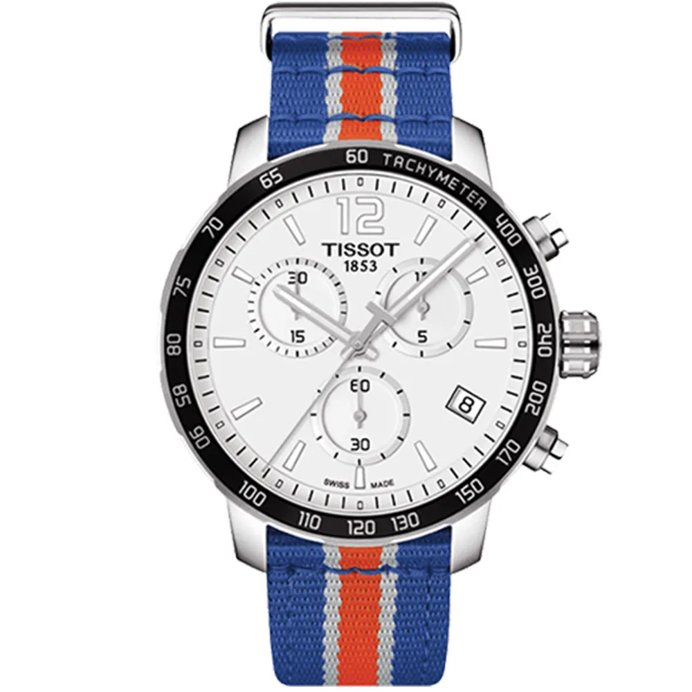 【TISSOT 天梭 官方授權】NBA 紐約尼克隊特別版石英腕錶-42mm 新年 禮物(T0954171703706)