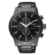 【CITIZEN】簡約質感光動能時尚腕錶(黑鋼/CA0615-59E)