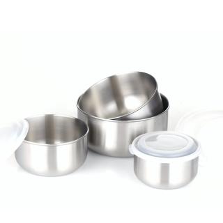 【AHOYE】多功能不鏽鋼調理盆 5件套裝 沙拉碗 料理盆