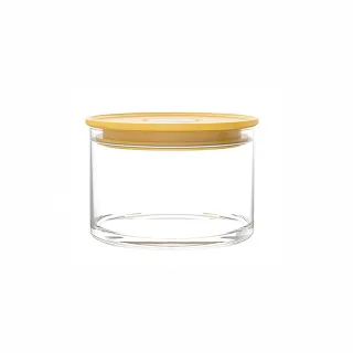 【Ocean】玻璃儲物罐 釀酒罐 385ml 1入 Norma系列 黃色(釀酒罐 醃漬罐 真空罐 儲物罐 玻璃罐)