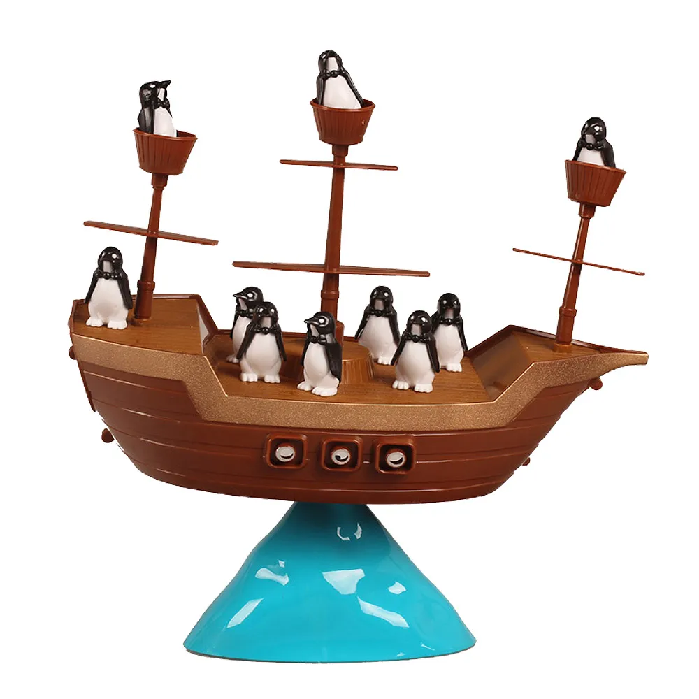 【17mall】益智益智親子企鵝平衡海盜船桌遊