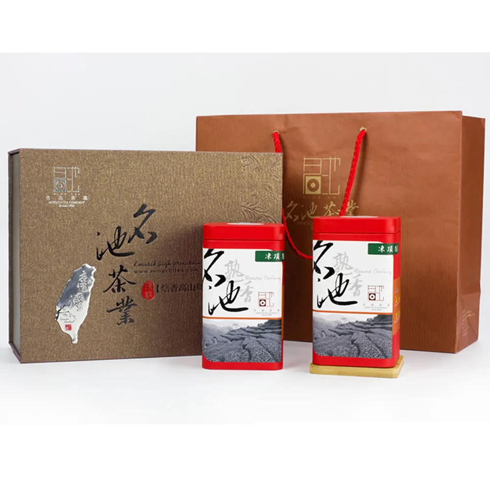 【名池茶業】五分熟香凍頂烏龍茶葉中秋禮盒150gx2罐(共0.5斤)