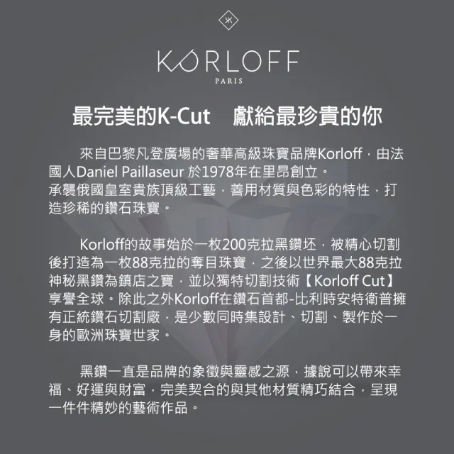 【Korloff PARIS】白鑽神話男性淡香水 50ml(專櫃公司貨)