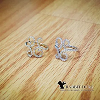 【Rabbit Duke】經典歐美風格 個性漂亮圖騰線條設計造型戒指