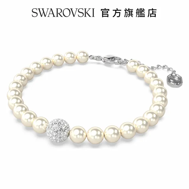 【SWAROVSKI 官方直營】Swarovski Remix Collection Strand 白色  鍍白金色 交換禮物