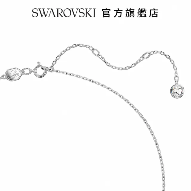 【SWAROVSKI 官方直營】Swarovski Iconic Swan 鏈墜 天鵝  藍色  鍍白金色