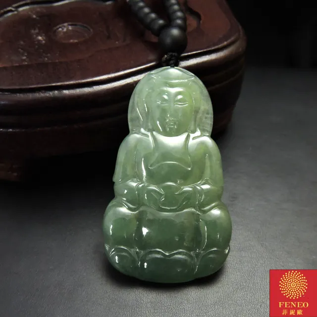 【菲鈮歐】老坑滿綠冰種觀音A貨翡翠項鍊(1624)