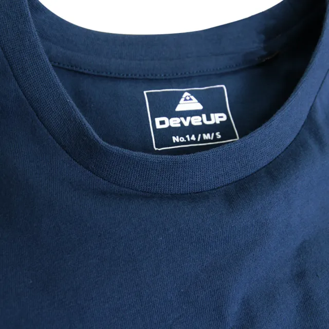 【DeveUP】『DeveUP』棉質圓領LOGO-TEE(產品編號 : D01427 綻海藍)