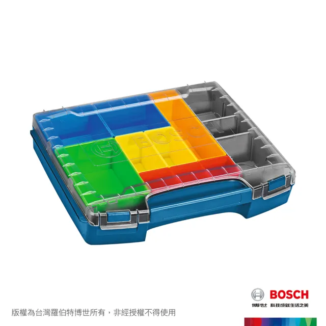 【BOSCH 博世】系統抽屜 72mm 含10件置物格(i-BOXX 72 set 10)