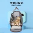 【YUNMI】寵物外出包 防水透氣寵物提袋 貓咪外出包 寵物斜挎包 手提太空包(贈絨布睡墊)