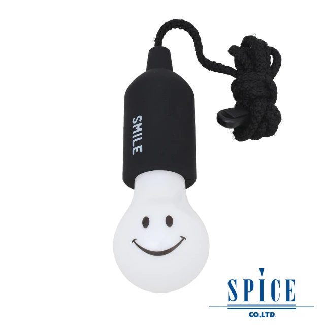 【日本 SPICE】微笑先生LED燈泡吊燈-黑色