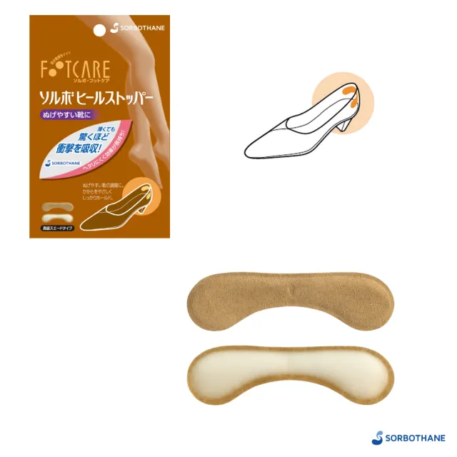 【SORBOTHANE】日本舒宜保 SORBO 女用鞋墊-後腳跟用一雙入(SORBO 後腳跟墊)