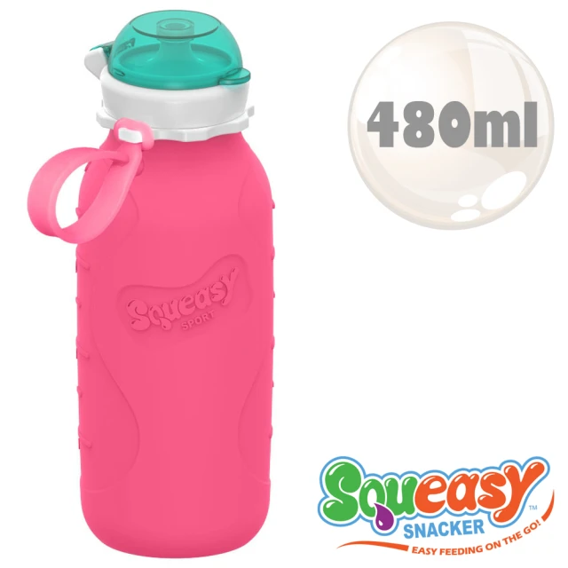 【Squeasy】QQ隨身瓶-480ml 粉紅