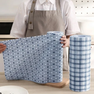 【Dagebeno荷生活】加厚超大尺寸可重覆使用廚房懶人抹布 點斷式乾濕兩用吸水巾(6卷)