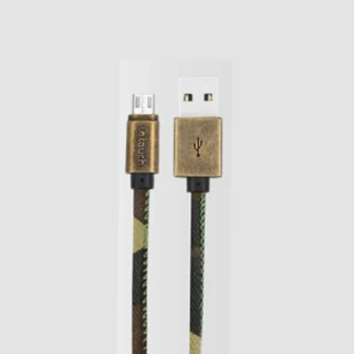 【Le touch】USB to Mirco-USB 1M 軍事迷彩風充電傳輸線(MC-100)