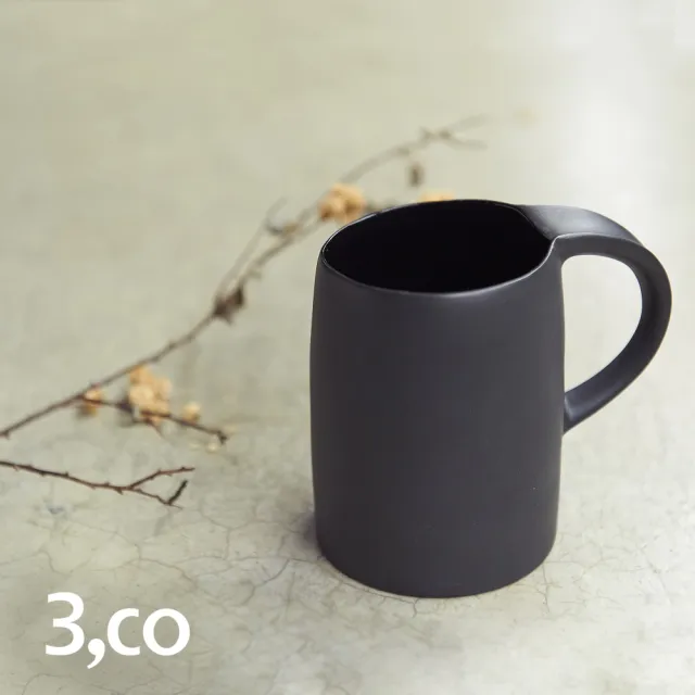 【3 co】水波馬克杯 - 黑